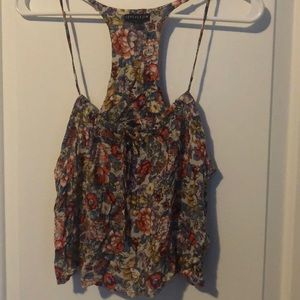 Floral crop top tank top